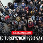 Türkiye'deki İşsiz Sayısı Belli Oldu